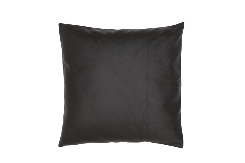 Leather Cushion Black Amigos De Hoy, Black Leather Pillow