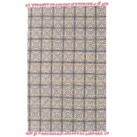 Zeppelin Rug - Blue/Blush