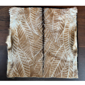 HAND ETCHED HIDE CUSHION
