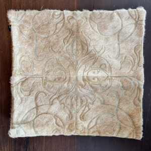 LASER BURN HIDE CUSHION