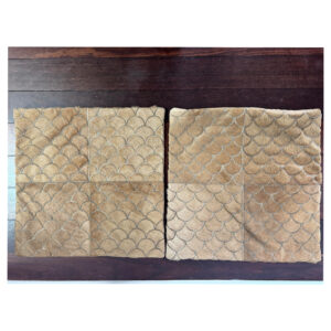 Set 2 x cowhide laser cushions